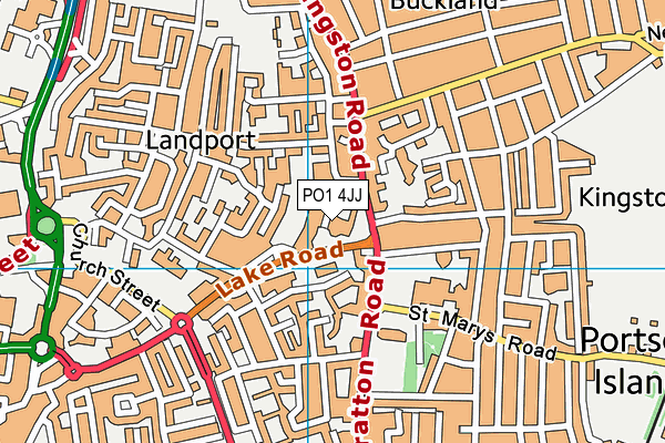 PO1 4JJ map - OS VectorMap District (Ordnance Survey)