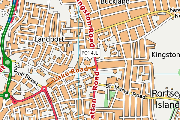 PO1 4JL map - OS VectorMap District (Ordnance Survey)