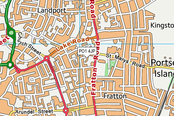 PO1 4JP map - OS VectorMap District (Ordnance Survey)