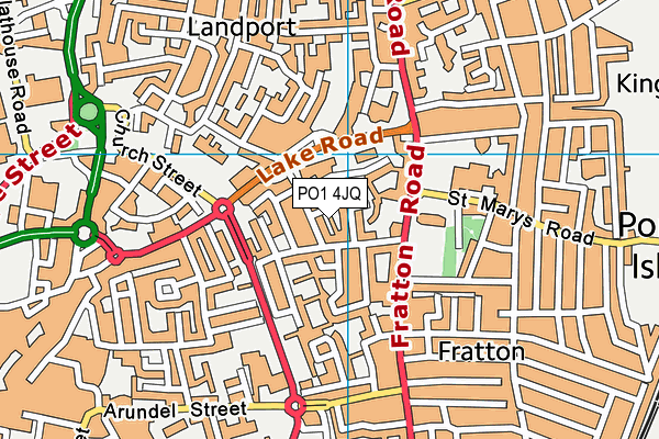 PO1 4JQ map - OS VectorMap District (Ordnance Survey)