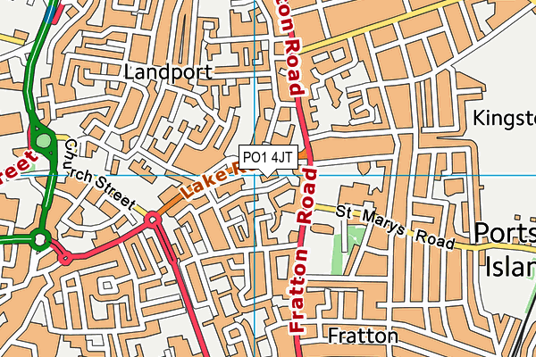 PO1 4JT map - OS VectorMap District (Ordnance Survey)