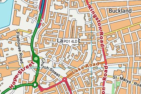 PO1 4LD map - OS VectorMap District (Ordnance Survey)