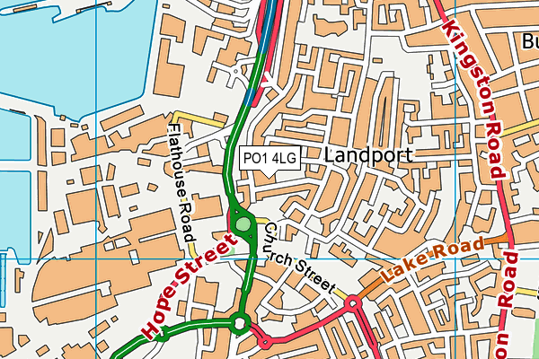 PO1 4LG map - OS VectorMap District (Ordnance Survey)