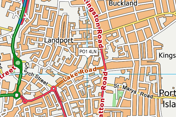 PO1 4LN map - OS VectorMap District (Ordnance Survey)