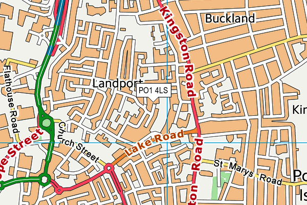 PO1 4LS map - OS VectorMap District (Ordnance Survey)