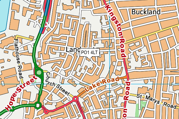 PO1 4LT map - OS VectorMap District (Ordnance Survey)