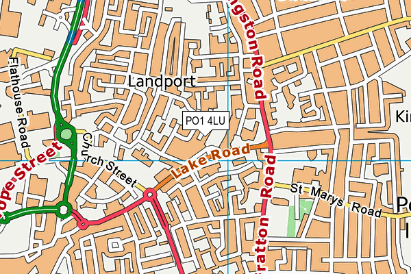 PO1 4LU map - OS VectorMap District (Ordnance Survey)