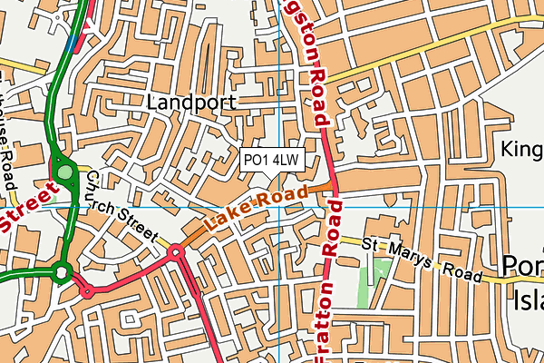 PO1 4LW map - OS VectorMap District (Ordnance Survey)