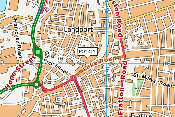 PO1 4LY map - OS VectorMap District (Ordnance Survey)