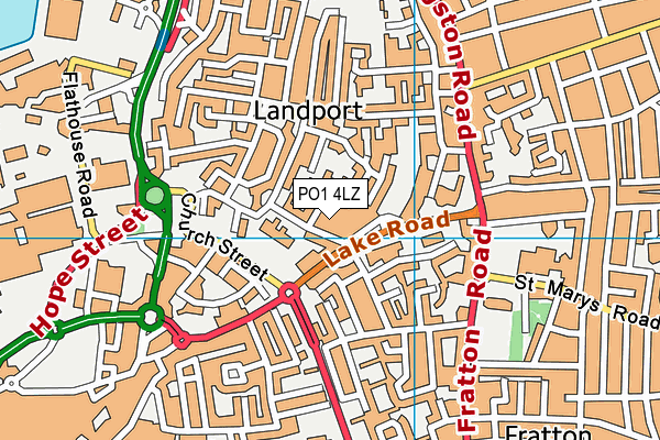 PO1 4LZ map - OS VectorMap District (Ordnance Survey)