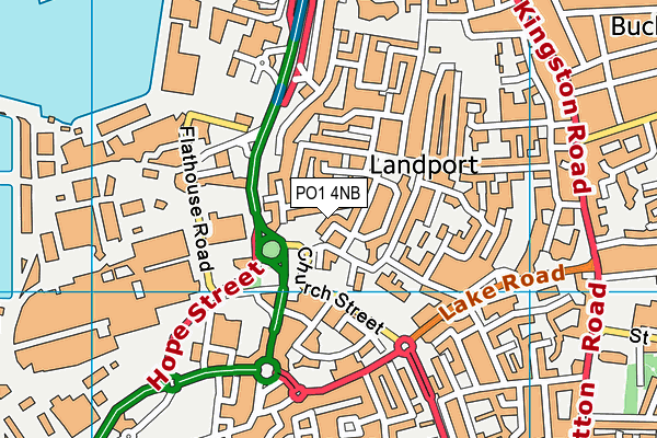 PO1 4NB map - OS VectorMap District (Ordnance Survey)