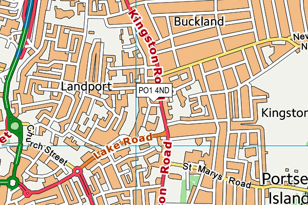 PO1 4ND map - OS VectorMap District (Ordnance Survey)