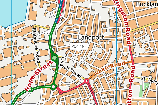 PO1 4NF map - OS VectorMap District (Ordnance Survey)