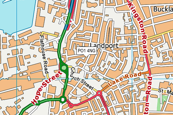 PO1 4NG map - OS VectorMap District (Ordnance Survey)