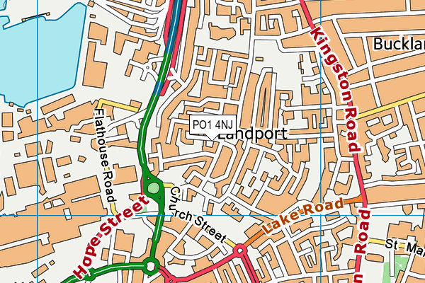 PO1 4NJ map - OS VectorMap District (Ordnance Survey)