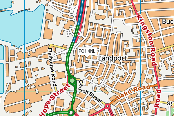 PO1 4NL map - OS VectorMap District (Ordnance Survey)