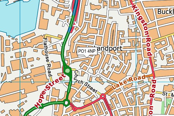 PO1 4NP map - OS VectorMap District (Ordnance Survey)