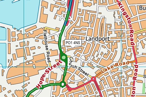 PO1 4NS map - OS VectorMap District (Ordnance Survey)