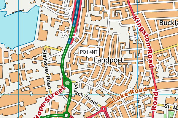 PO1 4NT map - OS VectorMap District (Ordnance Survey)