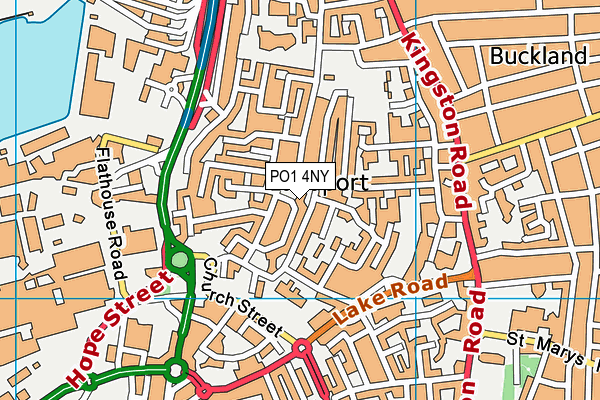 PO1 4NY map - OS VectorMap District (Ordnance Survey)