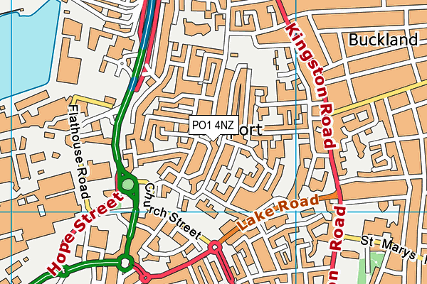 PO1 4NZ map - OS VectorMap District (Ordnance Survey)