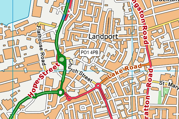 PO1 4PB map - OS VectorMap District (Ordnance Survey)