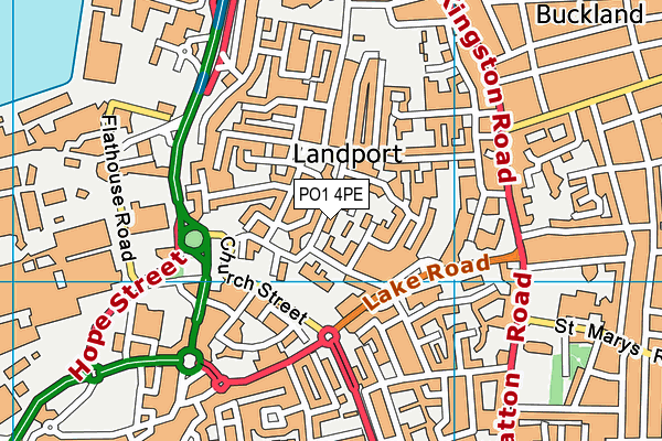 PO1 4PE map - OS VectorMap District (Ordnance Survey)