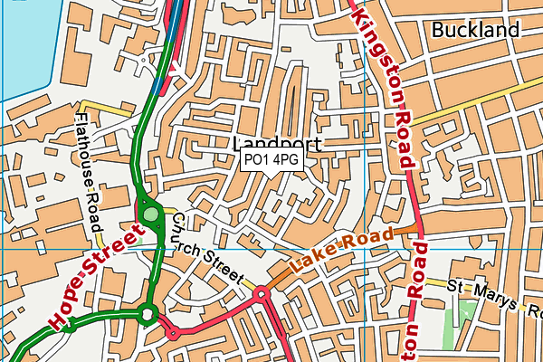 PO1 4PG map - OS VectorMap District (Ordnance Survey)