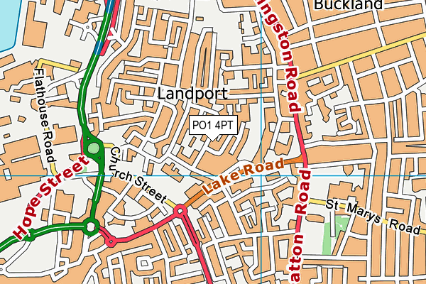 PO1 4PT map - OS VectorMap District (Ordnance Survey)