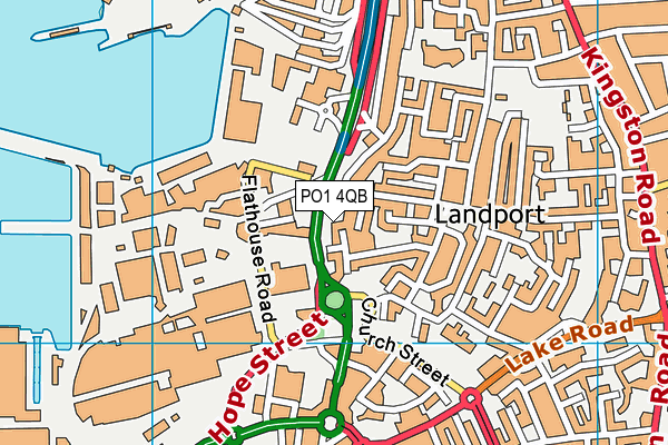 PO1 4QB map - OS VectorMap District (Ordnance Survey)