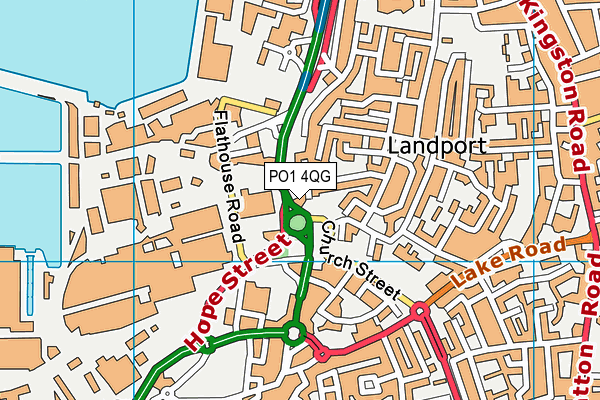 PO1 4QG map - OS VectorMap District (Ordnance Survey)