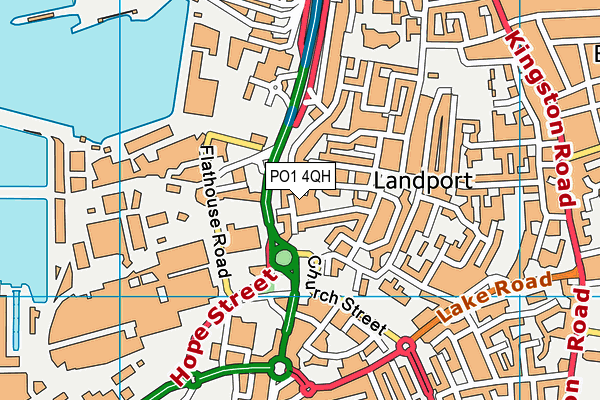 PO1 4QH map - OS VectorMap District (Ordnance Survey)