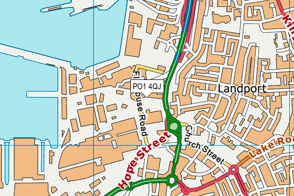 PO1 4QJ map - OS VectorMap District (Ordnance Survey)