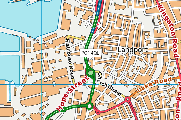 PO1 4QL map - OS VectorMap District (Ordnance Survey)