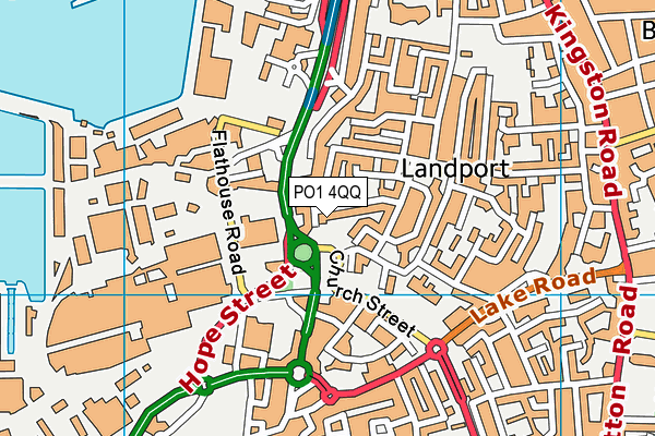 PO1 4QQ map - OS VectorMap District (Ordnance Survey)