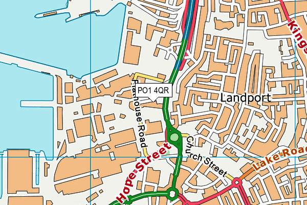 PO1 4QR map - OS VectorMap District (Ordnance Survey)