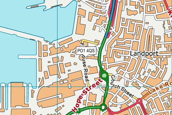 PO1 4QS map - OS VectorMap District (Ordnance Survey)