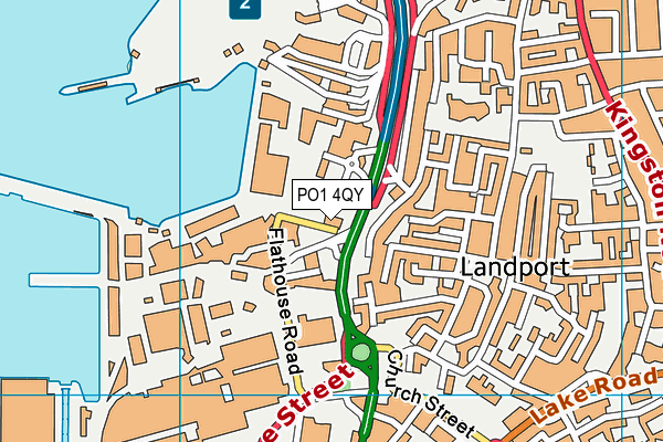 PO1 4QY map - OS VectorMap District (Ordnance Survey)