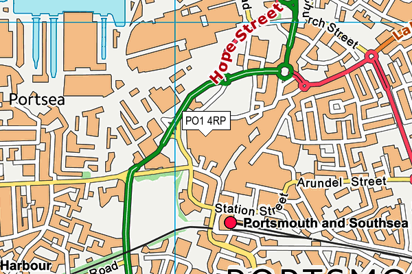 PO1 4RP map - OS VectorMap District (Ordnance Survey)