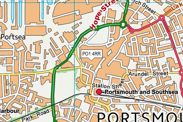 PO1 4RR map - OS VectorMap District (Ordnance Survey)