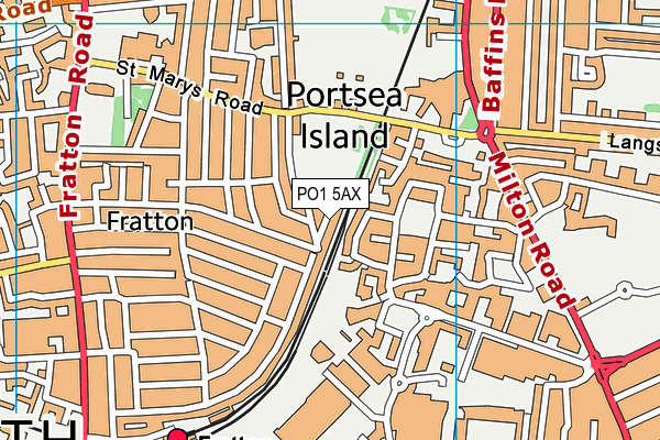PO1 5AX map - OS VectorMap District (Ordnance Survey)