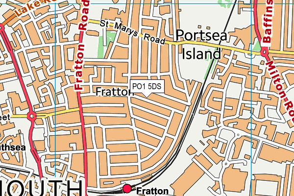 PO1 5DS map - OS VectorMap District (Ordnance Survey)