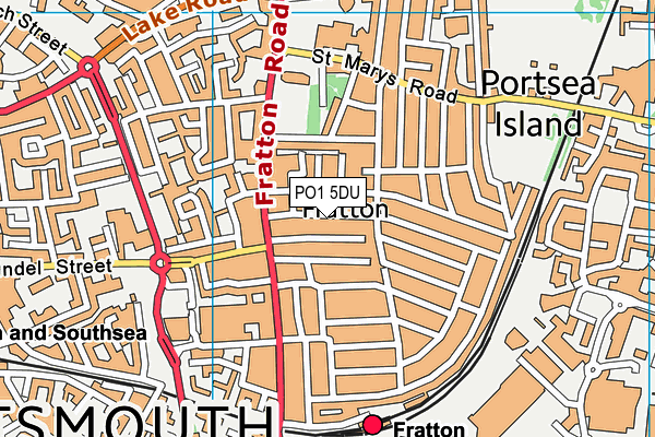 PO1 5DU map - OS VectorMap District (Ordnance Survey)