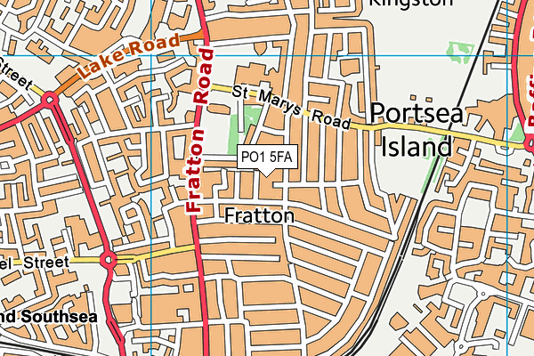 PO1 5FA map - OS VectorMap District (Ordnance Survey)