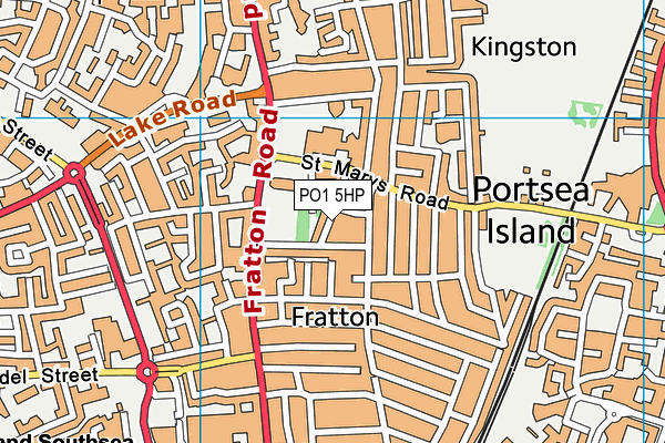 PO1 5HP map - OS VectorMap District (Ordnance Survey)