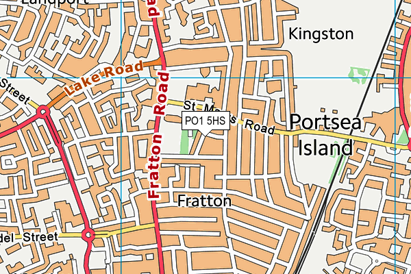 PO1 5HS map - OS VectorMap District (Ordnance Survey)