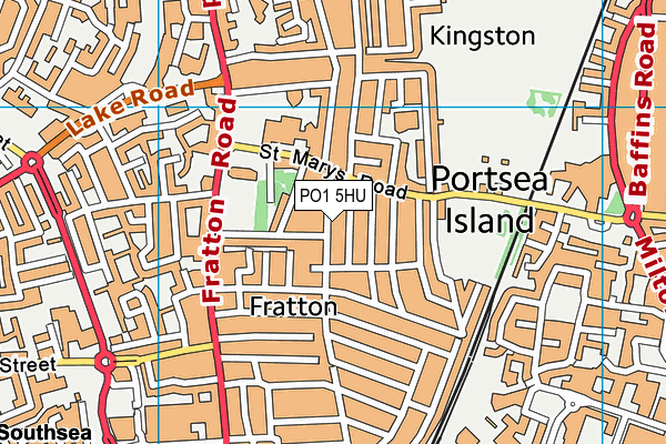 PO1 5HU map - OS VectorMap District (Ordnance Survey)