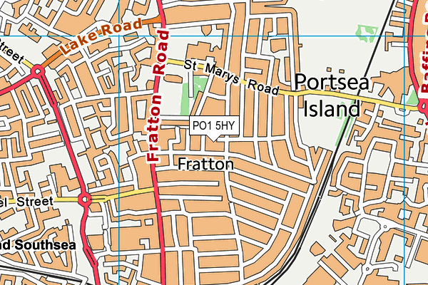 PO1 5HY map - OS VectorMap District (Ordnance Survey)