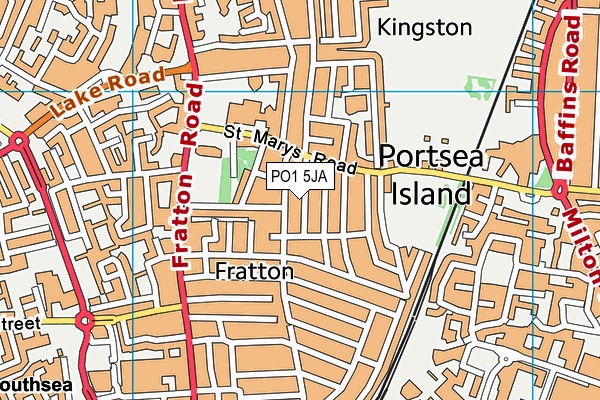 PO1 5JA map - OS VectorMap District (Ordnance Survey)