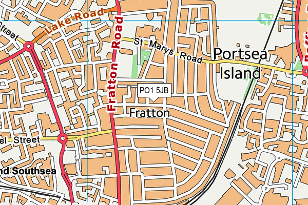 PO1 5JB map - OS VectorMap District (Ordnance Survey)